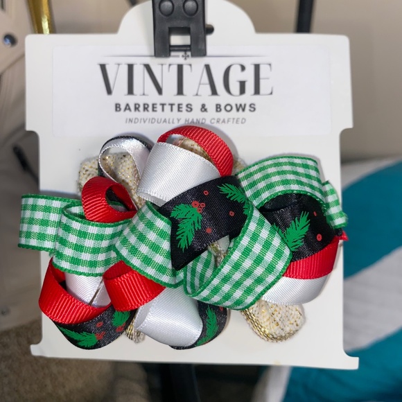 🎅🏻 BOGO!!!! 2 For 1 Thru 12-19!!! Handmade Vintage 80s Christmas Loop HairBows - Picture 6 of 11